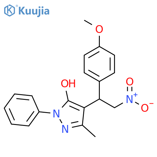 4-(1-(4-methoxyphenyl)-2-nitroethyl)-3-methyl-1-phenyl-1H-pyrazol-5-ol structure
