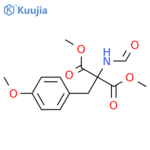 Propanedioic acid, 2-(formylamino)-2-[(4-methoxyphenyl)methyl]-, 1,3-dimethyl ester structure