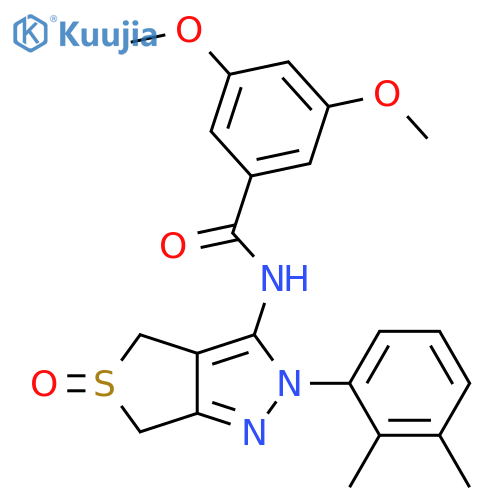 N-[2-(2,3-dimethylphenyl)-5-oxo-2H,4H,6H-5lambda4-thieno[3,4-c]pyrazol-3-yl]-3,5-dimethoxybenzamide structure