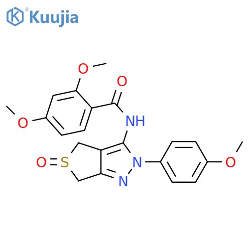2,4-dimethoxy-N-[2-(4-methoxyphenyl)-5-oxo-2H,4H,6H-5lambda4-thieno[3,4-c]pyrazol-3-yl]benzamide structure