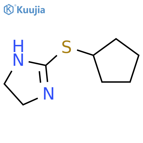 1H-Imidazole,2-(cyclopentylthio)-4,5-dihydro- structure