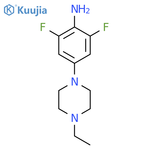 4-(4-ethyl-1-piperazinyl)-2,6-difluoro-Benzenamine structure