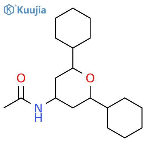 N-(2,6-dicyclohexyloxan-4-yl)acetamide structure