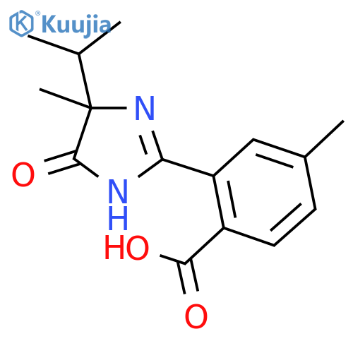 Benzoic acid,2-[4,5-dihydro-4-methyl-4-(1-methylethyl)-5-oxo-1H-imidazol-2-yl]-4(or5)-methyl- structure