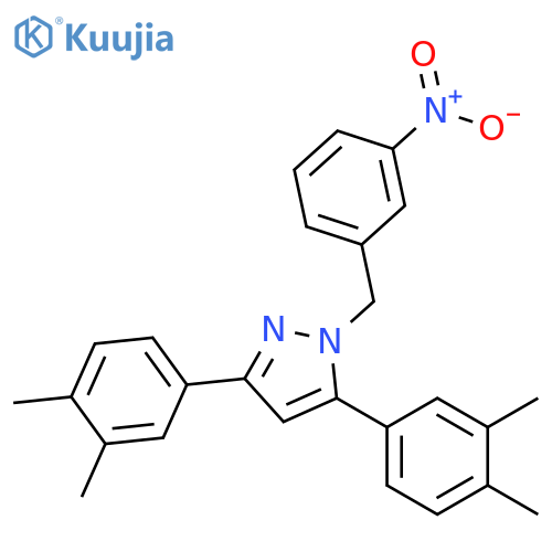 3,5-Bis-(3,4-dimethyl-phenyl)-1-(3-nitro-benzyl)-1H-pyrazole structure