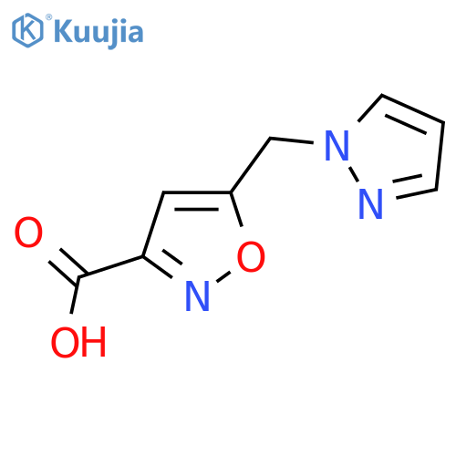 5-(1H-Pyrazol-1-ylmethyl)-1,2-oxazole-3-carboxylic acid structure