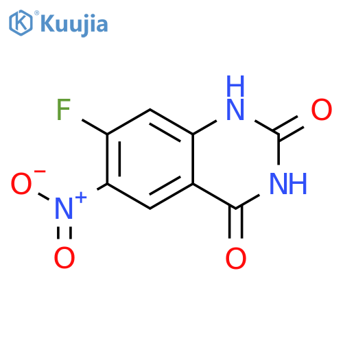 7-fluoro-6-nitro-1,2,3,4-tetrahydroquinazoline-2,4-dione structure