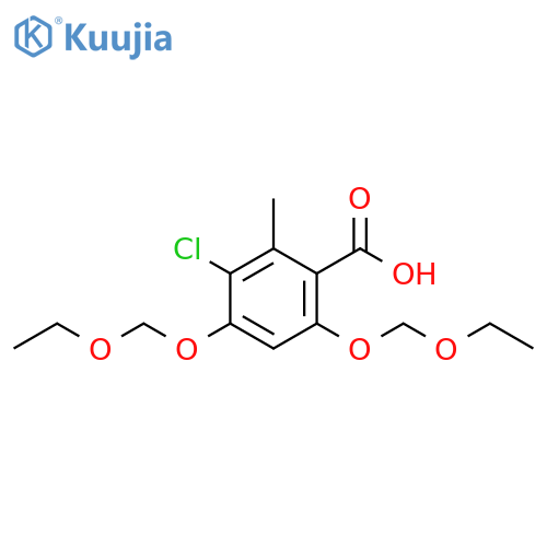 3-Chloro-4,6-bis(ethoxymethoxy)-2-methylbenzoic acid structure