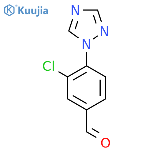 3-chloro-4-(1H-1,2,4-triazol-1-yl)benzaldehyde structure