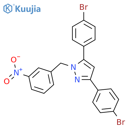 3,5-Bis-(4-bromo-phenyl)-1-(3-nitro-benzyl)-1H-pyrazole structure