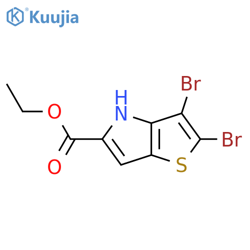 ethyl 2,3-dibromo-4H-thieno[3,2-b]pyrrole-5-carboxylate structure