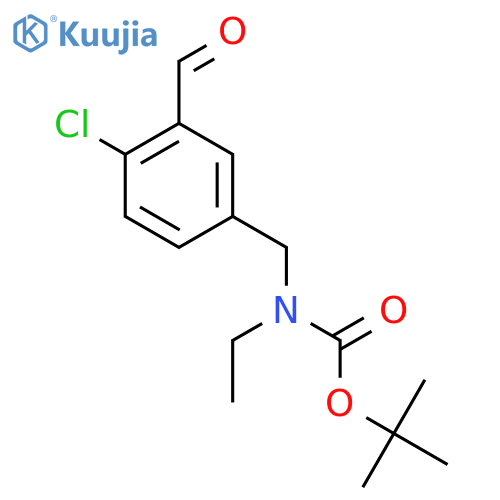 Carbamic acid, N-[(4-chloro-3-formylphenyl)methyl]-N-ethyl-, 1,1-dimethylethyl ester structure