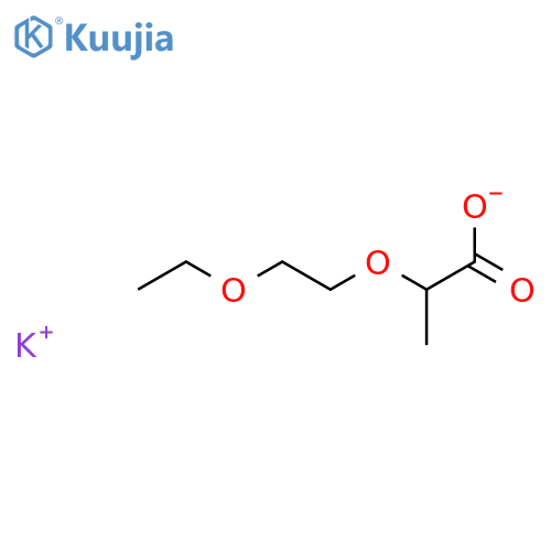 Propanoic acid,2-(1-ethoxyethoxy)-, potassium salt (1:1) structure