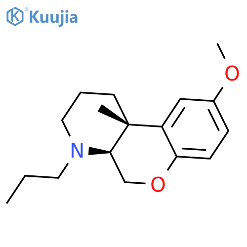 2H-[1]Benzopyrano[3,4-b]pyridine, 1,3,4,4a,5,10b-hexahydro-9-methoxy-10b-methyl-4-propyl-, trans- structure