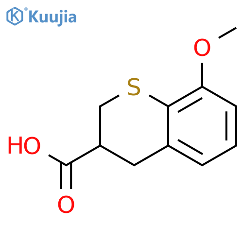 8-methoxy-3,4-dihydro-2H-1-benzothiopyran-3-carboxylic acid structure
