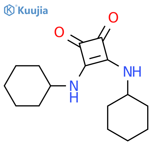 3-Cyclobutene-1,2-dione,3,4-bis(cyclohexylamino)- structure