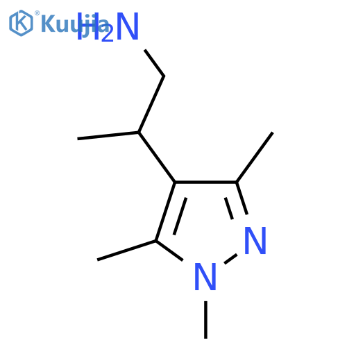 2-(trimethyl-1H-pyrazol-4-yl)propan-1-amine structure