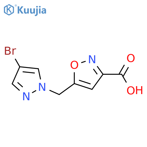 5-(4-Bromo-1H-pyrazol-1-yl)methyl-1,2-oxazole-3-carboxylic Acid structure