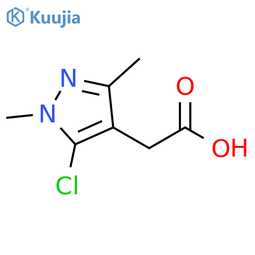 2-(5-chloro-1,3-dimethyl-1H-pyrazol-4-yl)acetic acid structure