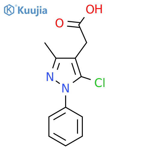 2-(5-Chloro-3-methyl-1-phenyl-1H-pyrazol-4-yl)acetic acid structure