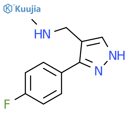 N-{5-(4-Fluorophenyl)-1H-pyrazol-4-ylmethyl}-N-methylamine structure