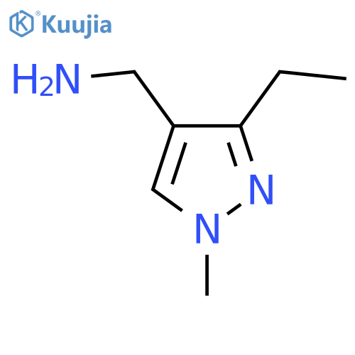 (3-ethyl-1-methyl-1H-pyrazol-4-yl)methanamine structure