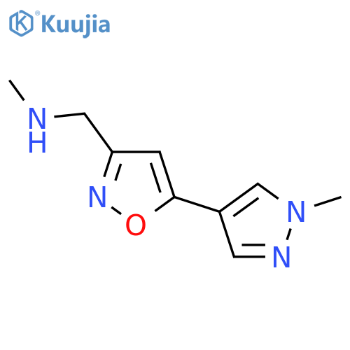 N-methyl-1-[5-(1-methyl-1H-pyrazol-4-yl)isoxazol-3-yl]methanamine structure