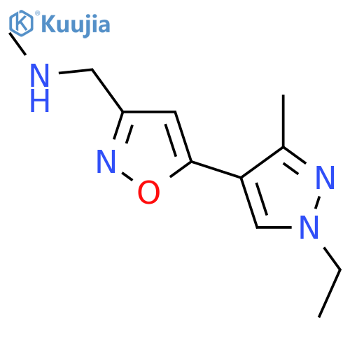 N-{[5-(1-ethyl-3-methyl-1H-pyrazol-4-yl)isoxazol-3-yl]methyl}-N-methylamine structure