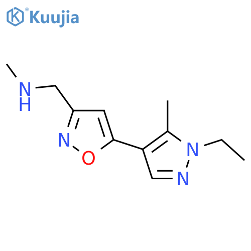 N-{[5-(1-ethyl-5-methyl-1H-pyrazol-4-yl)isoxazol-3-yl]methyl}-N-methylamine structure