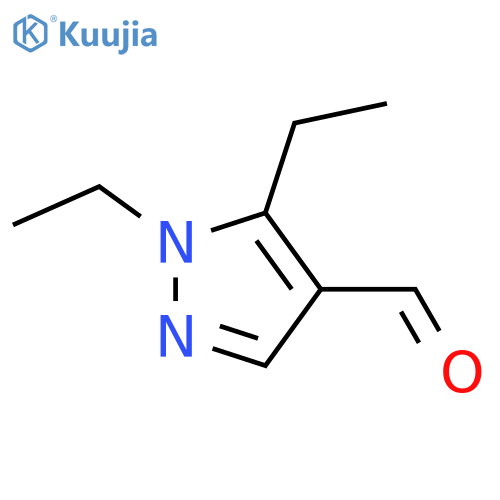 1,5-Diethyl-1H-pyrazole-4-carbaldehyde structure