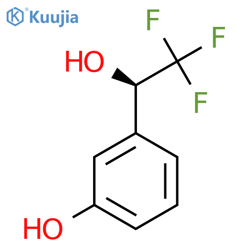 3-(1R)-2,2,2-trifluoro-1-hydroxyethylphenol structure