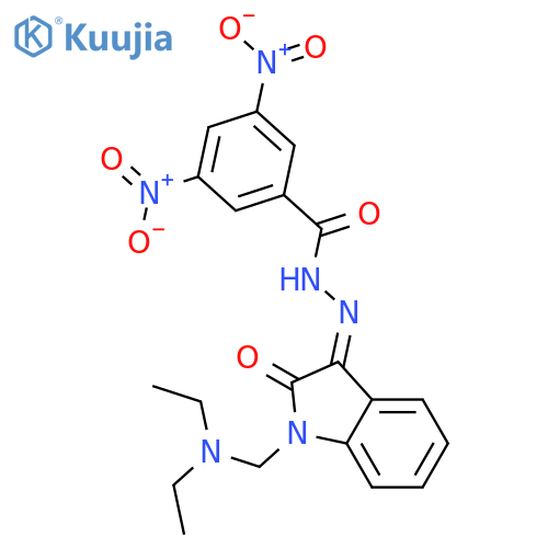 Benzoic acid,3,5-dinitro-,2-[1-[(diethylamino)methyl]-1,2-dihydro-2-oxo-3H-indol-3-ylidene]hydrazide structure