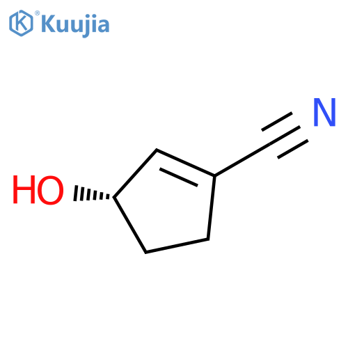 1-Cyclopentene-1-carbonitrile, 3-hydroxy-, (3S)- structure