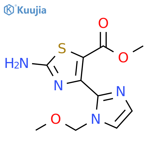 methyl 2-amino-4-[1-(methoxymethyl)-1H-imidazol-2-yl]-1,3-thiazole-5-carboxylate structure