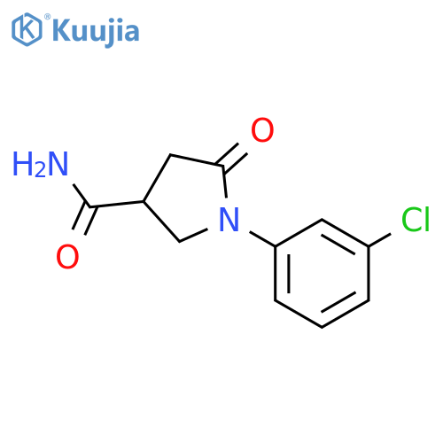 1-(3-chlorophenyl)-5-oxopyrrolidine-3-carboxamide structure