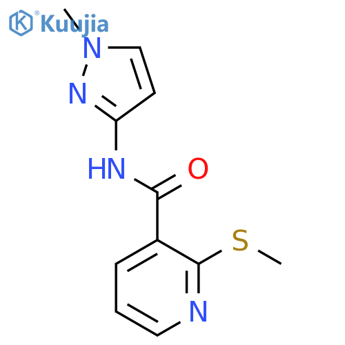 N-(1-methyl-1H-pyrazol-3-yl)-2-(methylsulfanyl)pyridine-3-carboxamide structure