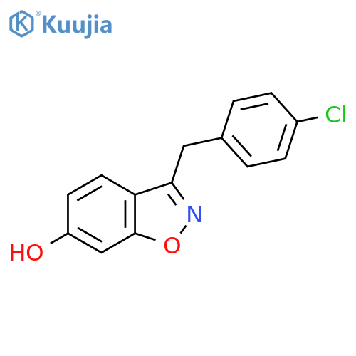 3-[(4-chlorophenyl)methyl]-1,2-benzoxazol-6-ol structure