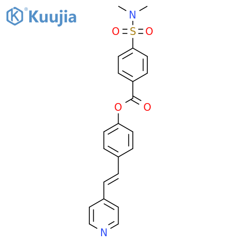 4-[(E)-2-(pyridin-4-yl)ethenyl]phenyl 4-(dimethylsulfamoyl)benzoate structure