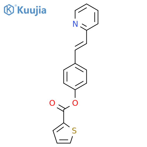 4-[(E)-2-(pyridin-2-yl)ethenyl]phenyl thiophene-2-carboxylate structure