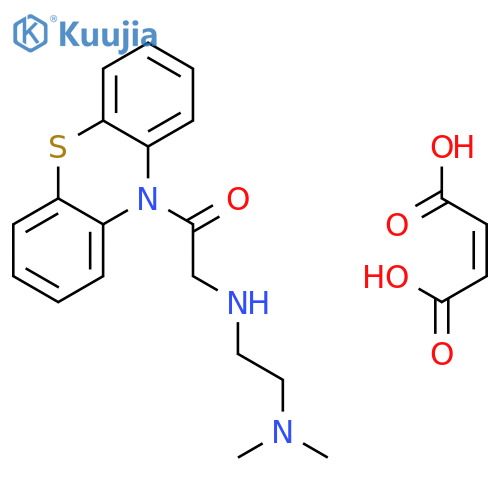 Phenothiazine, 10-(N-(2-(dimethylamino)ethyl)glycyl)-, maleate (1:1) structure