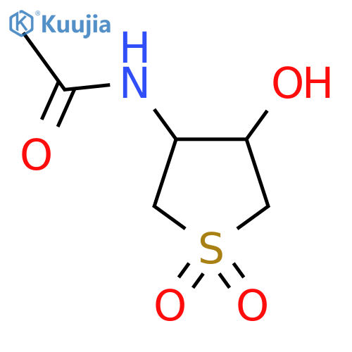 Acetamide, N-(tetrahydro-4-hydroxy-1,1-dioxido-3-thienyl)- structure