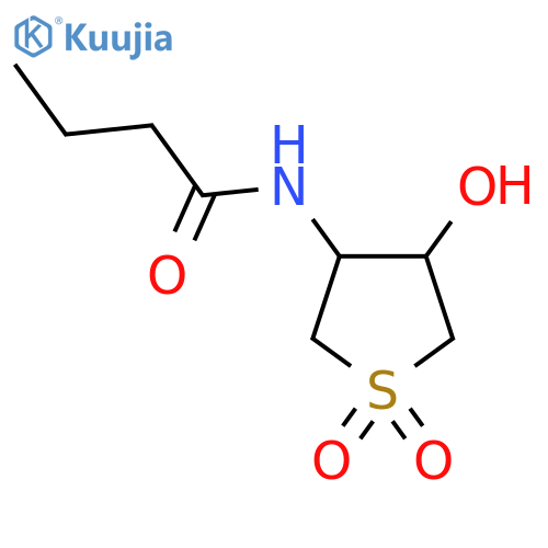 N-(4-Hydroxy-1,1-dioxo-1lambda6-thiolan-3-yl)butanamide structure