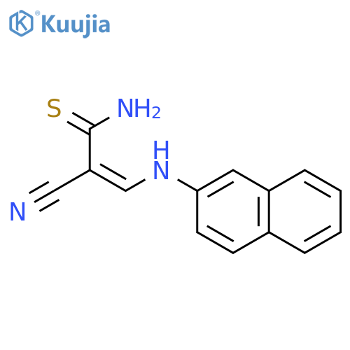 2-Propenethioamide, 2-cyano-3-(2-naphthalenylamino)- structure