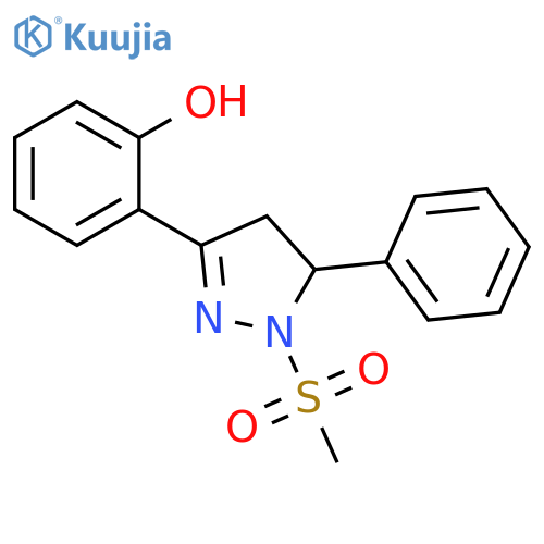 2-(1-methanesulfonyl-5-phenyl-4,5-dihydro-1H-pyrazol-3-yl)phenol structure