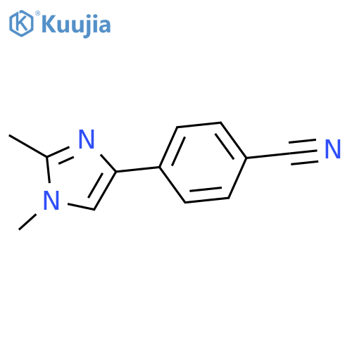 4-(1,2-dimethyl-1H-imidazol-4-yl)-Benzonitrile structure