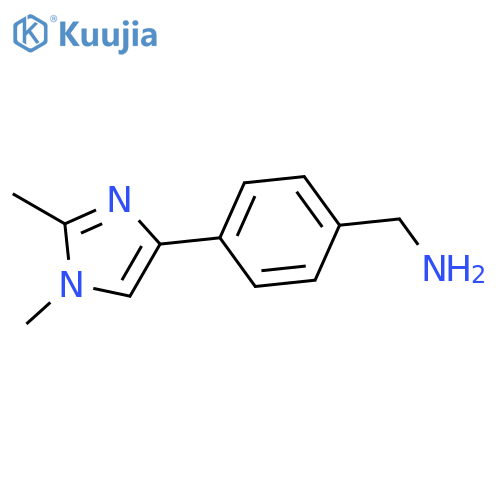 4-(1,2-dimethyl-1H-imidazol-4-yl)-Benzenemethanamine structure