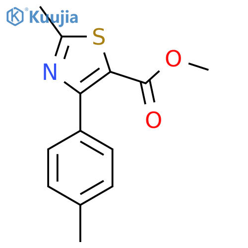 2-Methyl-4-p-tolyl-thiazole-5-carboxylic acid methyl ester structure