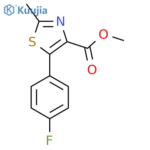 Methyl 5-(4-fluorophenyl)-2-methylthiazole-4-carboxylate structure