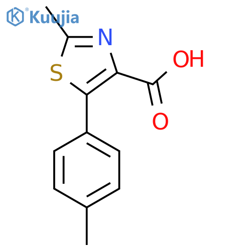 2-Methyl-5-p-tolyl-thiazole-4-carboxylic acid structure