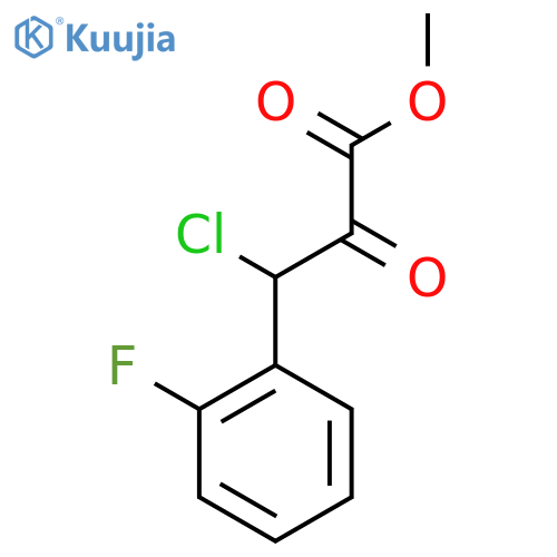 3-chloro-3-(2-fluoro-phenyl)-2-oxo-propionic acid methyl ester structure
